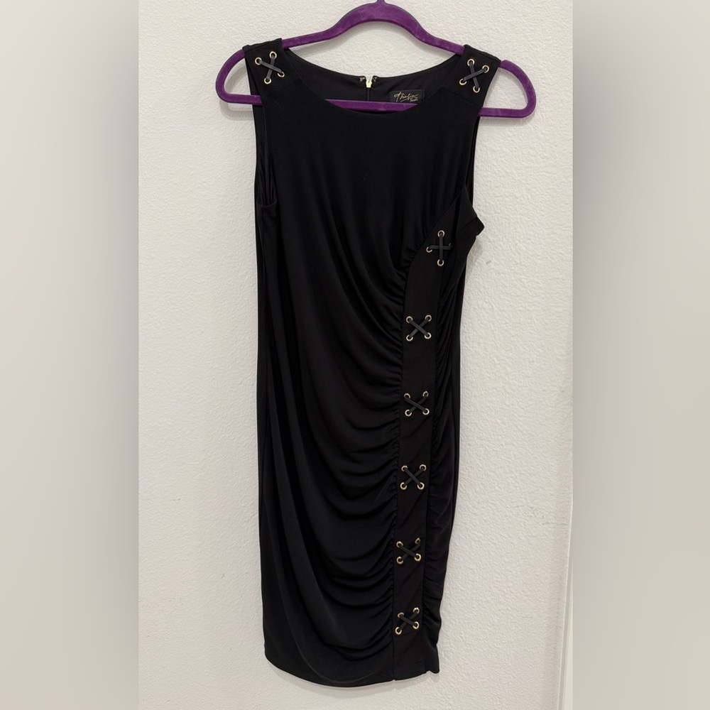 THALIA SODI MIDI BLACK DRESS